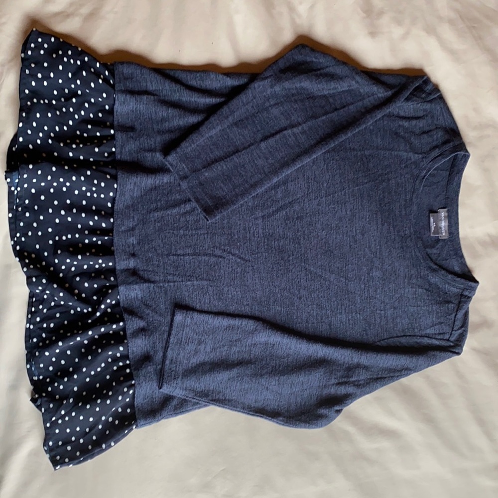 Navy and Polka dot shirt